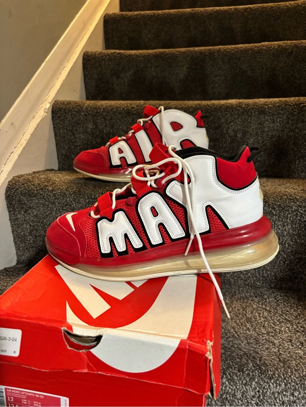 Nike Air More Uptempo 720 Red Size 13 Pippens authentic